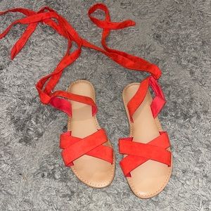 Lace up sandals